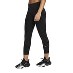 Nike DD0247-010 W ONE Tight MR Crop 2.0 Leggings Womens Black/(White) L