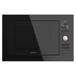 Cecotec Micro-ondes encastrable numérique et tactile GrandHeat 2500 Built-in Touch SteelBlack, 900 W de puissance. 25 L, gril de 1000 W, 8 fonctions préréglées, Minuterie (Noir/Rose)