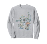 Rugrats Run From Reptar Tommy Chuckie Artline Chest Logo Sweatshirt