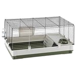 Ferplast Krolik Green Rabbit Cage Deluxe | Rabbit Cage Includes All Accessories & Measures 39.4L x 23.6W x 19.7H & Includes All Accessories | 1-Year Manufacturer's Warranty