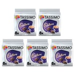 Tassimo Hot Chocolate Pods Cadbury T Discs 5 Packs (40 Drinks)