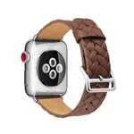 Äkta läderarmband Apple Watch 45mm Series 8 Brun