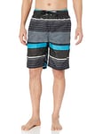 Kanu Surf Men's Barracuda Swim Trunks (Regular & Extended Sizes), Viper Black, 3X