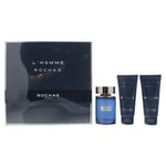 Rochas - L'Homme Rochas EDT 100ml, Shower Gel 100ml & Aftershave Balm 100ml Set