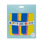 Talking Tables Reusable Colourful Paper Happy Birthday Banner for Girls or boy’s | Recyclable Packaging, ecofriendly Bunting Sustainable partyware-10ft 3m