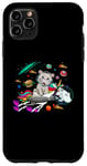 Coque pour iPhone 11 Pro Max Hippo Riding Unicorn Food Pizza Space Planet Hippopotame