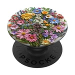 Bouquet de fleurs mixtes Fleurs sauvages Nature Botanique PopSockets PopGrip Adhésif