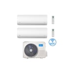 Midea - Climatiseur Xtreme Wifi R32 Dual Split 9000 + 18000 btu avec eu. onduleur M2OE-18HFN8-Q Classe a++/a+