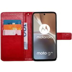 Mobil lommebok 3-kort Motorola Moto G32 - Rød