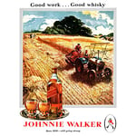 Wee Blue Coo Advert Drink Alcohol Scotch Whisky Farm Crop Tractor 30X40 Cms Fine Art Print Art Poster Bb6866