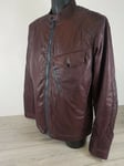 G-STAR RAW Men's Bomber Jacket 82616 Dk Fig Burgundy Size XL B443