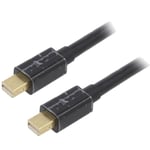 Adnauto - Cable mini DisplayPort 1.2 male des deux cotes 1.8m noir