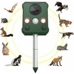 Lucky-88 - Répulsif pour chats d'extérieur, répulsif solaire pour chats à ultrasons, répulsif pour chats à ultrasons, charge solaire usb, chat,