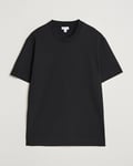 Sunspel Heavyweight Mock Neck T-Shirt Black