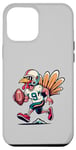 Coque pour iPhone 14 Pro Max Action de grâces Turquie Jouant au Football Touchdown Hommes Garçons