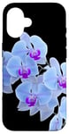 Coque pour iPhone 16 Magnifique orchidée bleue Phalaenopsis en forme de mania