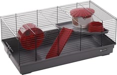 Cage pour Hamsters Jing Noir/Gris 58x31,5x22,5CM