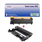 Kit Tambour+Toner compatibles avec Brother TN2320, DR2300 pour Brother MFC L2720DW, MFC L2740DW - T3AZUR