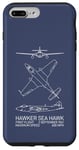 Coque pour iPhone 7 Plus/8 Plus Plans d'avion britannique Hawker Sea Hawk
