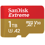 SANDISK Extreme microSDXC 1TB SD Adapter (SDSQXA1-1T00-GN6MA)