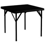 Chefgastro Table de buffet mobile pliable pour terrasse, balcon, jardin HxlxP 74x86x86cm Pour 4 personnes Noir Table de camping table de fête table