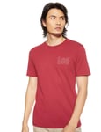 Lee Graphic Tee, T-Shirt coupe droite Manches Courtes Homme, Rouge (Faded Red Leo), Medium