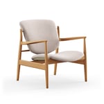 House of Finn Juhl - France Chair, Dark oiled oak, Cat. 2 Hallingdal 65 - 113 - Lenestoler - Finn Juhl - Tre farget,Grå - Tre/Tekstilmateriale