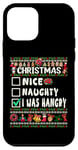 iPhone 12 mini Cute Nice Naughty I was Hangry Christmas Santa Claus Case