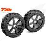 [FR] Team Magic Gomme - 1/8 Buggy - montato - Cerchi Neri - 17mm hex - Medium (2