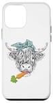 iPhone 12 mini Cute Highland Cow Easter Spring Season Eggs Carrot Bandana Case