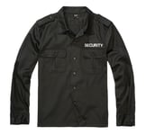 Brandit Men's Security Us Shirt Dress, Black-Long Sleeve, M