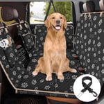 Lekeinchi Protection Siège Arrière de Voiture pour Chien avec Planche en Bois Solide, Housse Résistante à l'abrasion, aux Rayures et Imperméable - Convient à la Plupart de Véhicules -Empreinte