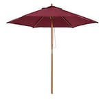 Outsunny Patio Umbrella 01-0583 Polyester, Wood Wine Red