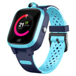 4G Smart Watch for Kids - Smartwatch with GPS WiFi LBS Tracker Real Time Position HD Touch Screen SOS Video Call Waterproof Message Compatible Android and iOS for Boys Girls (Blue)
