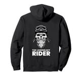 The Legendary Rider Bearded Biker Skull Pullover Hoodie