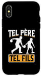 Coque pour iPhone X/XS Tel père tel fils accessoire boule de bowling humour