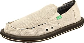 Sanuk Hemp Slip on pour Homme Mocassin, Beige Naturel, 39.5 EU