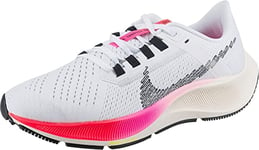 NIKE Women's Air Zoom Pegasus 38 Running Shoe, White Black Football Grey Pink Blast, 10 UK