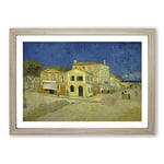 Big Box Art Vincent Van Gogh The Yellow House Framed Wall Art Picture Print Ready to Hang, Oak A2 (62 x 45 cm)