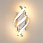 Comely Applique Murale Intérieure LED, 22W Créative Argenté Lampe Murale Moderne 3000K Lumière Chaude, Acrylique Luminaire Mural Interieur pour Chambre, Salon, Couloir, Escalier