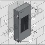 Boîtier acoustique Hide-Audio pour haut-parleur  le mur   Dali Phantom H-80R