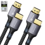 HDMI 2.1 Certified Cable 2m(2 Pack),Stouchi 8K Ultra HD 48Gbps High Speed 8K60 4K120 144Hz RTX 3080 eARC HDR10 4:4:4 HDCP 2.2&2.3 Dolby Compatible with FireTV/Roku TV/PS5/Xbox Series X/Samsung/Sony/LG