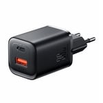 SiGN Hurtiglader USB & USB-C, PD & Q.C 3.0, 3A, 30W - Svart