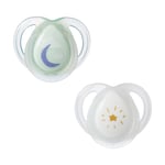 Tommee Tippee - Lot de 2 sucettes Closer to Nature nuit - 0 - 6 mois