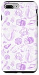 Coque pour iPhone 7 Plus/8 Plus Preppy Boîte à sardines Coquillage de sirène Mauve