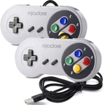 miadore 2X USB Controller for SNES NES Games, Classic Retro Gamepad...