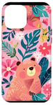 Coque pour iPhone 12 Pro Max Rose moderne Tropical Mama Bear Mama Bear Mignon Fleur Design pour