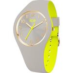 Ice-Watch - ICE duo chic Grey lime - Montre grise pour femme avec bracelet en silicone - 023279 (Small)