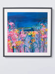 John Lewis Faye Bridgwater 'Coastal Flourish' Framed Print & Mount, 80 x 80cm, Blue/Pink