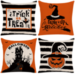 Set med 4 Halloween Kuddfodral 45 x 45 cm Dekorativa Kuddfodral Halloween Dekorationer Hem & Trädgård Soffa Sovrum Halloween Dekorationer